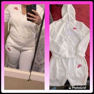 Two-Piece White Nike Set